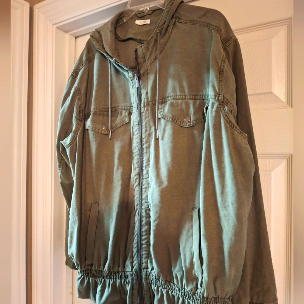 Plus Size Bomber Jacket